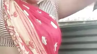 Homely Hot Aunty Navel Showing in Saree