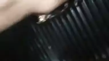 Village girl riding with moans