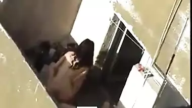 Indian sex video of a slim college girl having sex on the balcony