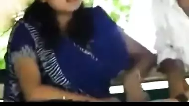 Couple in public park