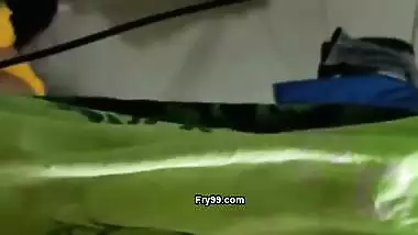 Village girlfriend fucking caught by friend through hole