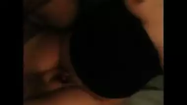 Tamil bhabhi wearing black bra after bath to cover pappaya boobs