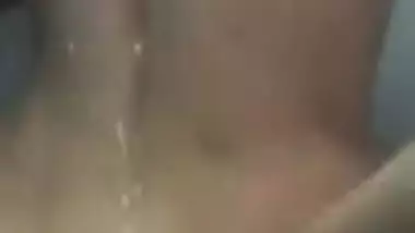 Nice boob girl bathing