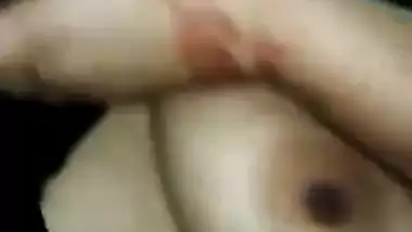 Cute girl making video for lover