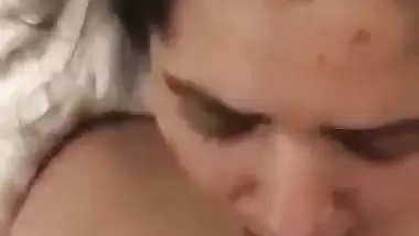 Sexy wife gives an Indian blowjob to her lover