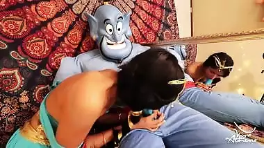 Viva Athena, Naomi Scott And Princess Jasmine - Horny Sucks Genies Big Blue Cock