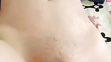 Nude video of a guy fingering his stepsister’s shaved pussy